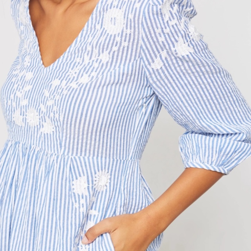 Forever 21 Cotton Striped Mini Dress Size S